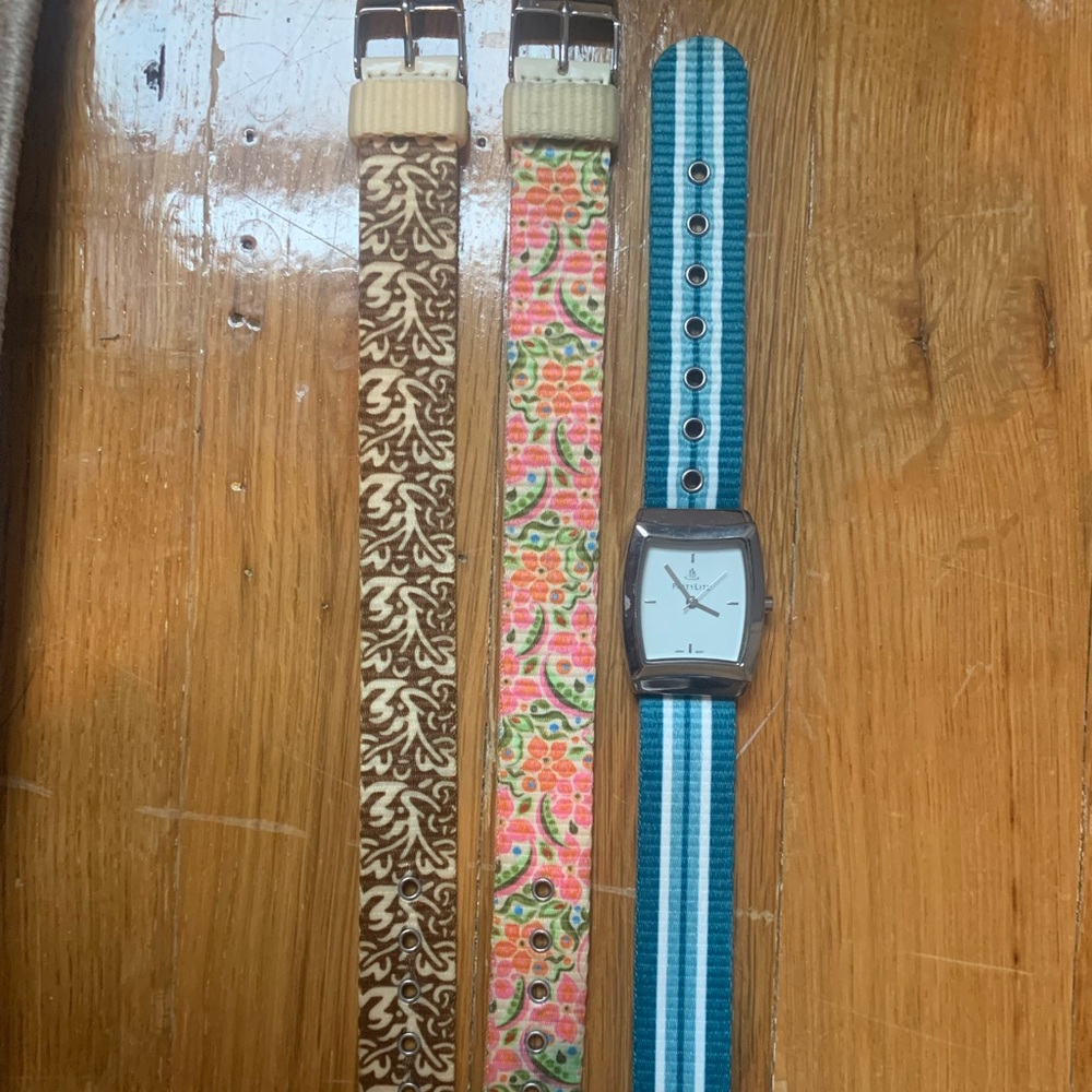 PartyLite Watch with 3 bands